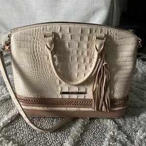 Brahmin cream colored shoulder bag